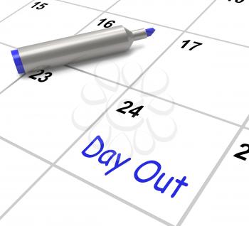 Day Out Calendar Meaning Excursion Trip Or Visiting