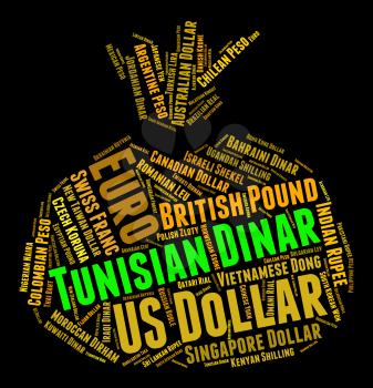 Tunisian Dinar Indicating Forex Trading And Currency