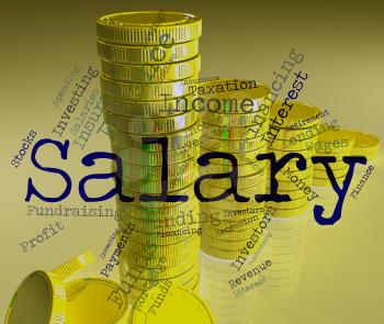 Salary Word Indicating Pay Salaries And Stipend
