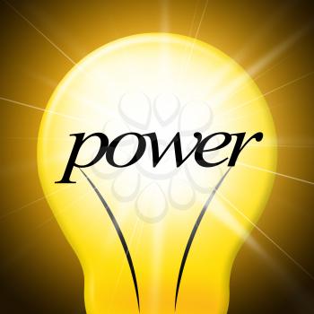 Power Lightbulb Meaning Current Powered And Lamp