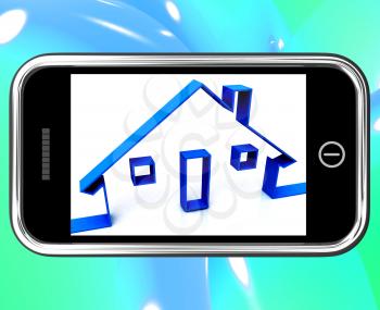 House On Smartphone Shows Real Estate Or House Rents