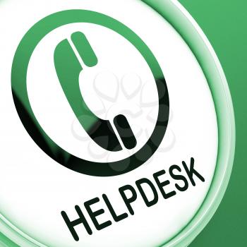 Helpdesk Button Showing Call For Advice