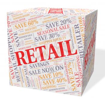 Retail Word Representing Commerce Selling And Marketing