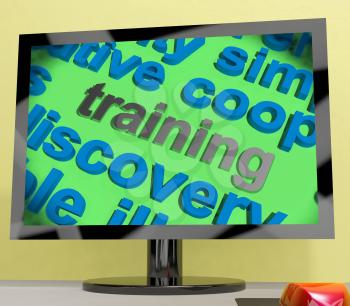 Training Word Screen Showing Education Apprenticeship Or Up skilling