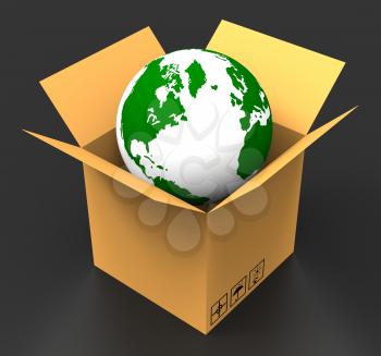 Delivery World Showing Globally Globalization And Sending