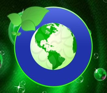 Eco Friendly Indicating Go Green And Planet