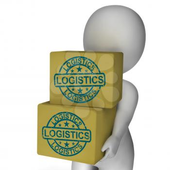 Logistics Boxes Meaning Packaging Transport And Delivery