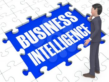 Business Intelligence Puzzle Shows Company's Opportunities And Obtained Knowledge 3d Rendering