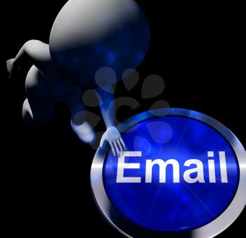 Email Button For Emailing Or Internet Communication 3d Rendering