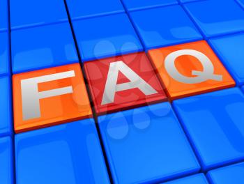 Faq Blocks Meaning Frequently Asked Questions 3d Illustration