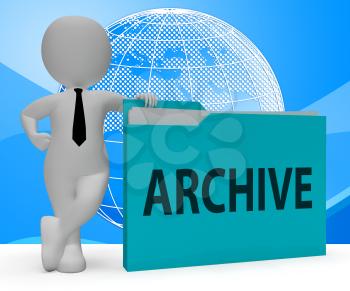 Archive Folder Character Meaning Collection Arranging 3d Rendering