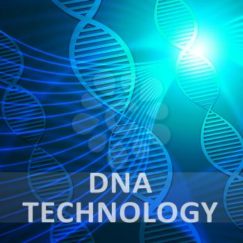 Dna Technology Helix Showing Genetic Tech 3d Illustration