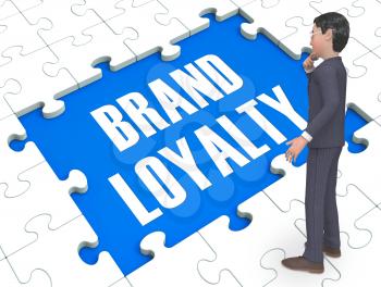 Brand Loyalty Puzzle Showing Trustworthy Products 3d Rendering