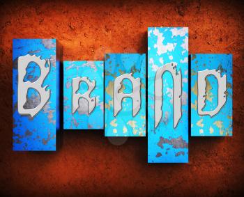 Brand Word Showing Trademarks Branding 3d Illustration