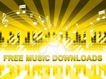 Free Music Downloads Design Shows No Cost Mp3