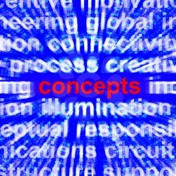 Concepts Word Representing New Ideas And Creative Thoughts 3d Rendering