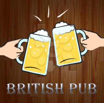 British Pub Beer Glasses Meaning English Tavern Or Bar