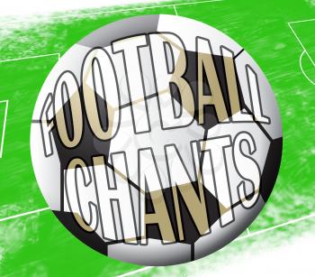 Football Chants Ball Shows Soccer Shouts 3d Illustration