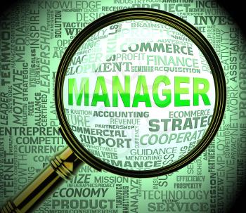 Manager Magnifier Meaning Research Business And Magnify 3d Rendering