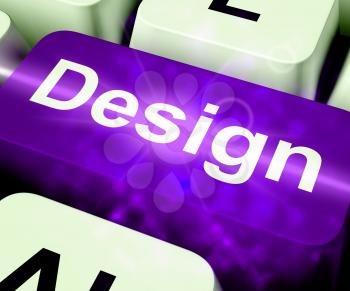 Design Computer Key Means Creative Artwork Online 3d Rendering
