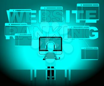 Website Rankings Character Representing Search Engine 3d Illustration