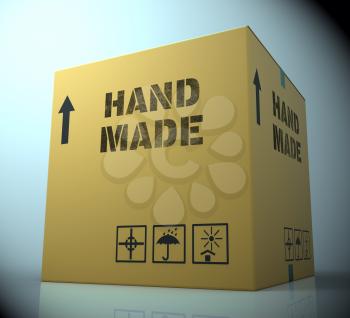 Hand Made Box Showing Handcrafted Product 3d Rendering