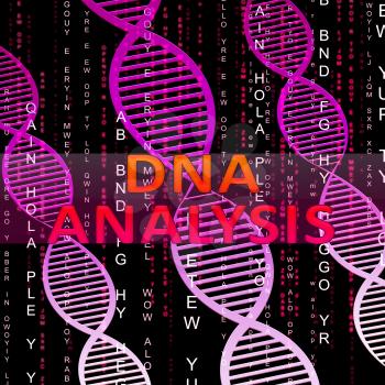 Dna Analysis Helix Means Genetic Research 3d Illustration