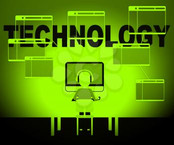 Technology Computer Character Representing High Tech 3d Illustration