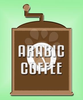 Arabic Coffee Machine Shows Cuba Cafe Or Restaurant