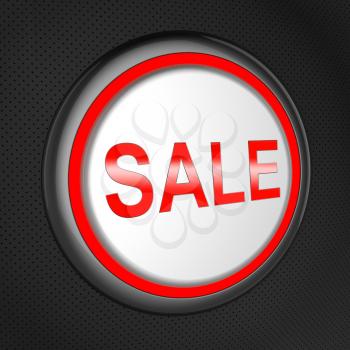 Sale Button Meaning Discount Promo 3d Illustration