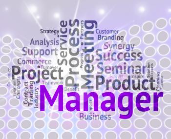 Manager Word Globe Means Employer Management And Supervisor