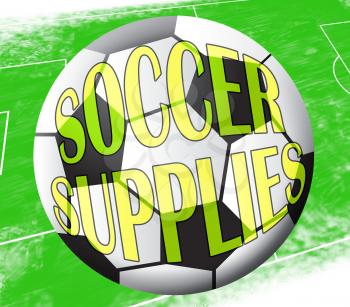 Soccer Supplies Ball Shows Football Products 3d Illustration
