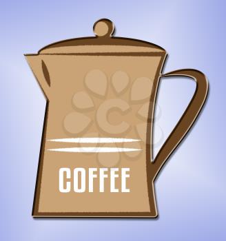 Coffee Jug Illustration Means Cafeteria Cafe And Caffeine