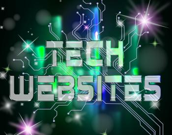 Tech Websites Showing Electronic High-Tech And Digital