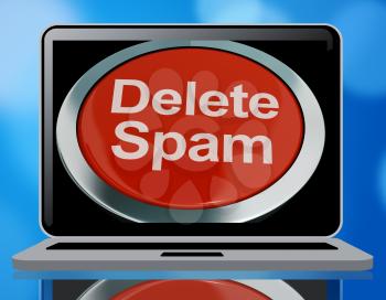 Delete Spam Button For Removing Unwanted Junk Email 3d Rendering