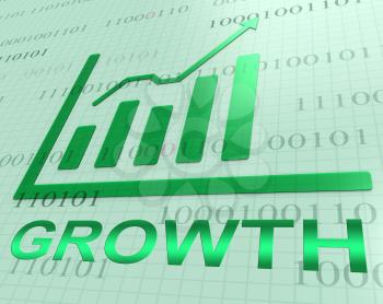 Growth Graph Meaning Business Increase 3d Rendering