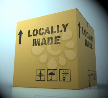 Locally Made Box Representing Local Merchandise 3d Rendering