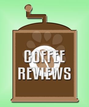 Coffee Reviews Machine Shows Beverage Comparison Or Evaluating