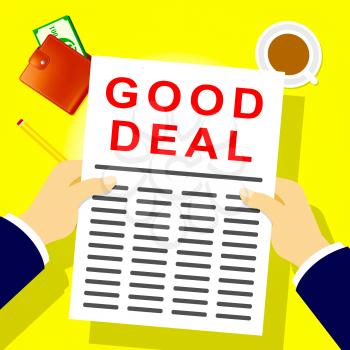 Good Deal Newsletter Means Best Price 3d Illustration