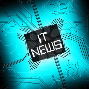 It News Cpu Shows Information Technology 3d Illustration