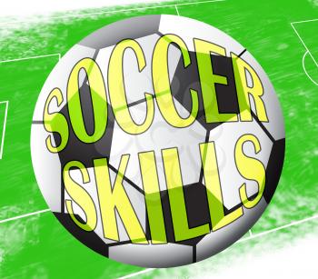 Soccer Skills Ball Showing Football Expertise 3d Illustration
