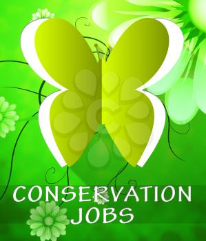 Conservation Jobs Butterfly Cutout Shows Preservation 3d Illustration