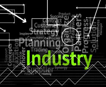Industry Word Diagram Representing Industries Wordclouds And Industrial