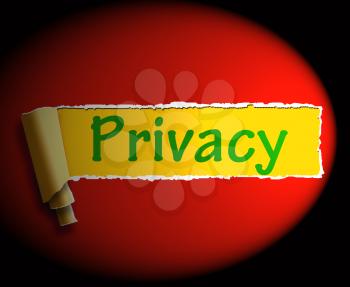 Privacy Word Showing Protection Of Confidential Information 3d Rendering