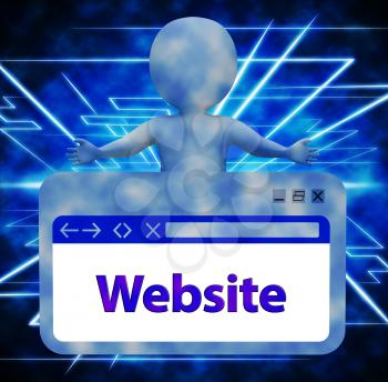 Website Webpage Sign Meaning Browsing Internet 3d Rendering
