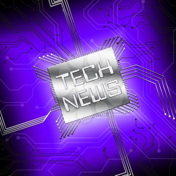 Tech News Cpu Shows Information Technology 3d Illustration