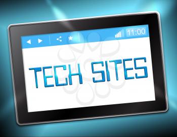 Tech Sites Tablet Representing Technology Websites 3d Illustration