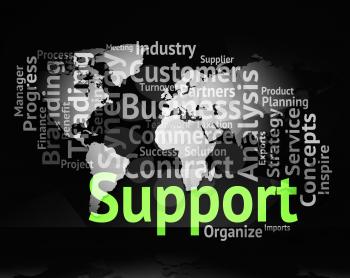 Support Word Means Helping Words And Helpdesk