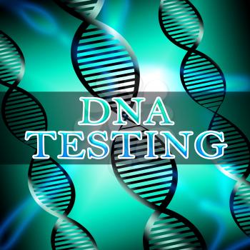 Dna Testing Helix Shows Gene Research 3d Illustration