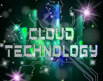 Cloud Technology Showing Online Electronics And Data